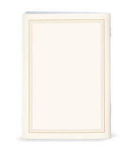 Picture of Mincha Maariv Custom Embossment Laminated Cream Cover Gold Border Sefard